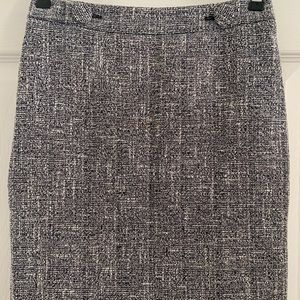 Petite Ann Taylor Tweed Navy Skirt